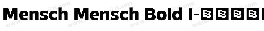 Mensch Mensch Bold I字体转换